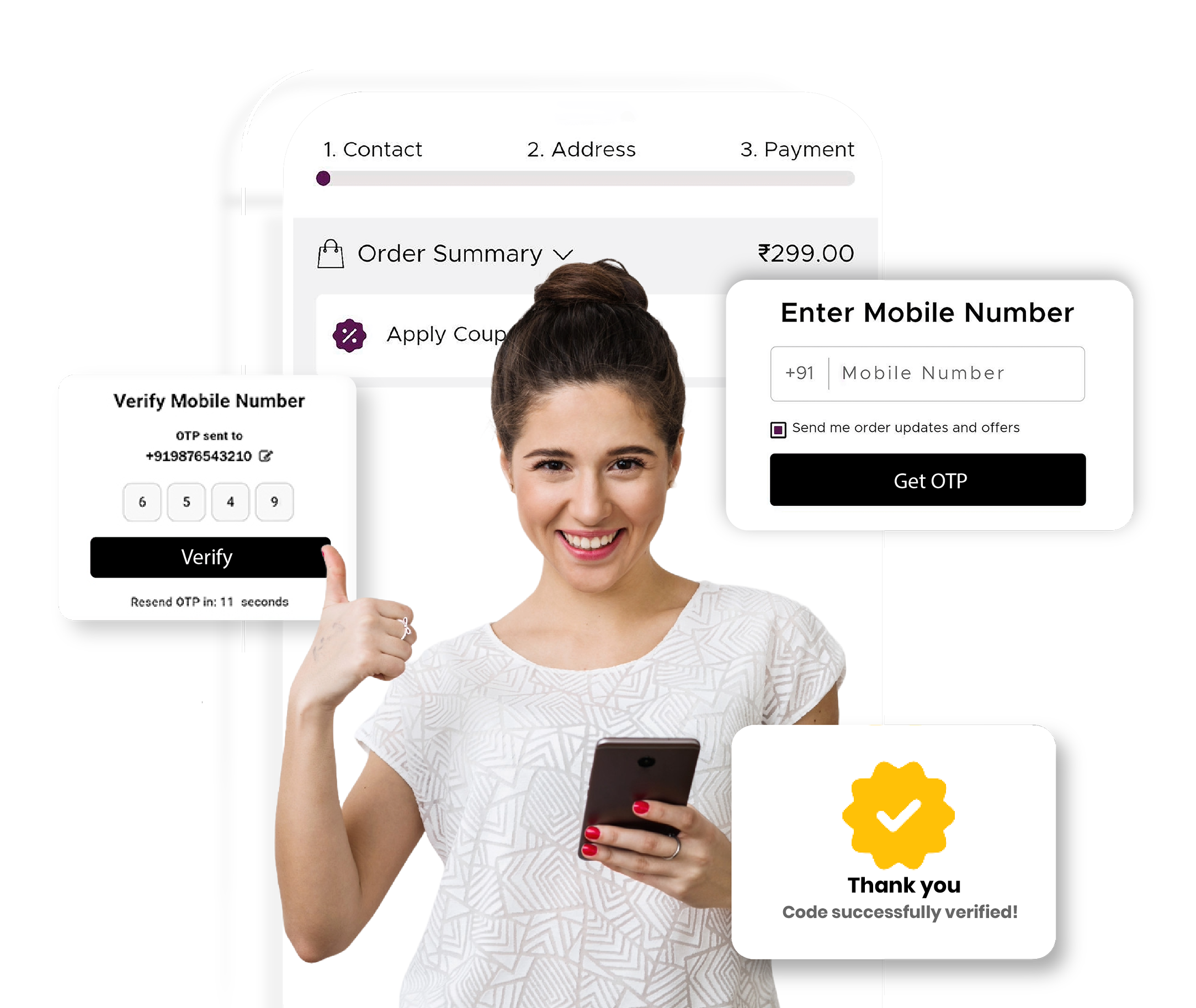 HillTeck COD OTP verification flow for Shopify order fraud prevention